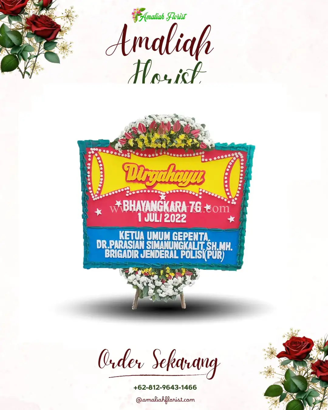 Papan Bunga HUT Ulang Tahun Sangir Batang Hari